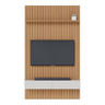 Painel Ripado e Nicho Tvs 65" Cannes Frejó Off White Matte - 1