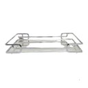 Ver imagem 1 de Bandeja Decorativa de Metal Retangular com Espelho
