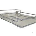 Ver imagem 2 de Bandeja Decorativa de Metal Retangular com Espelho