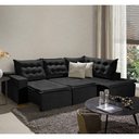 Ver imagem 2 de Sofá De Canto 5 Lugares 270cm Retrátil E Reclinável Preto