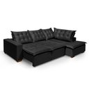 Ver imagem 1 de Sofá De Canto 5 Lugares 270cm Retrátil E Reclinável Preto