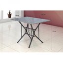 Ver imagem 3 de Conjunto Sala de Jantar Mesa Tampo em Granito Retangular 4 Cadeiras Bruna Preto