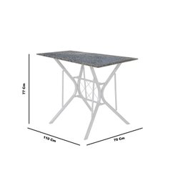 Conjunto Sala de Jantar Mesa Tampo Granito Retangular com 4 Cadeiras Bruna - 6