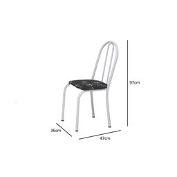 Conjunto Sala de Jantar Mesa Tampo Granito Retangular com 4 Cadeiras Bruna - 5