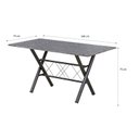 Ver imagem 3 de Conjunto Sala de Jantar 6 Cadeiras Mesa Retangular Tampo em Granito Deise 