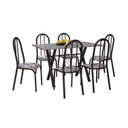 Ver imagem 2 de Conjunto Sala de Jantar 6 Cadeiras Mesa Retangular Tampo em Granito Deise 