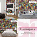 Ver imagem 4 de Papel de Parede 3d Arte Pintura Gamer Abstrata Grafite Decorativo Varias Cores Vivas Lavavel 12m
