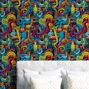 Ver imagem 1 de Papel de Parede 3d Arte Pintura Gamer Abstrata Grafite Decorativo Varias Cores Vivas Lavavel 12m