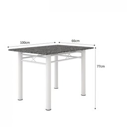 Conjunto Sala de Jantar Mesa Tampo Granito Retangular e 4 Cadeiras Monique - 5