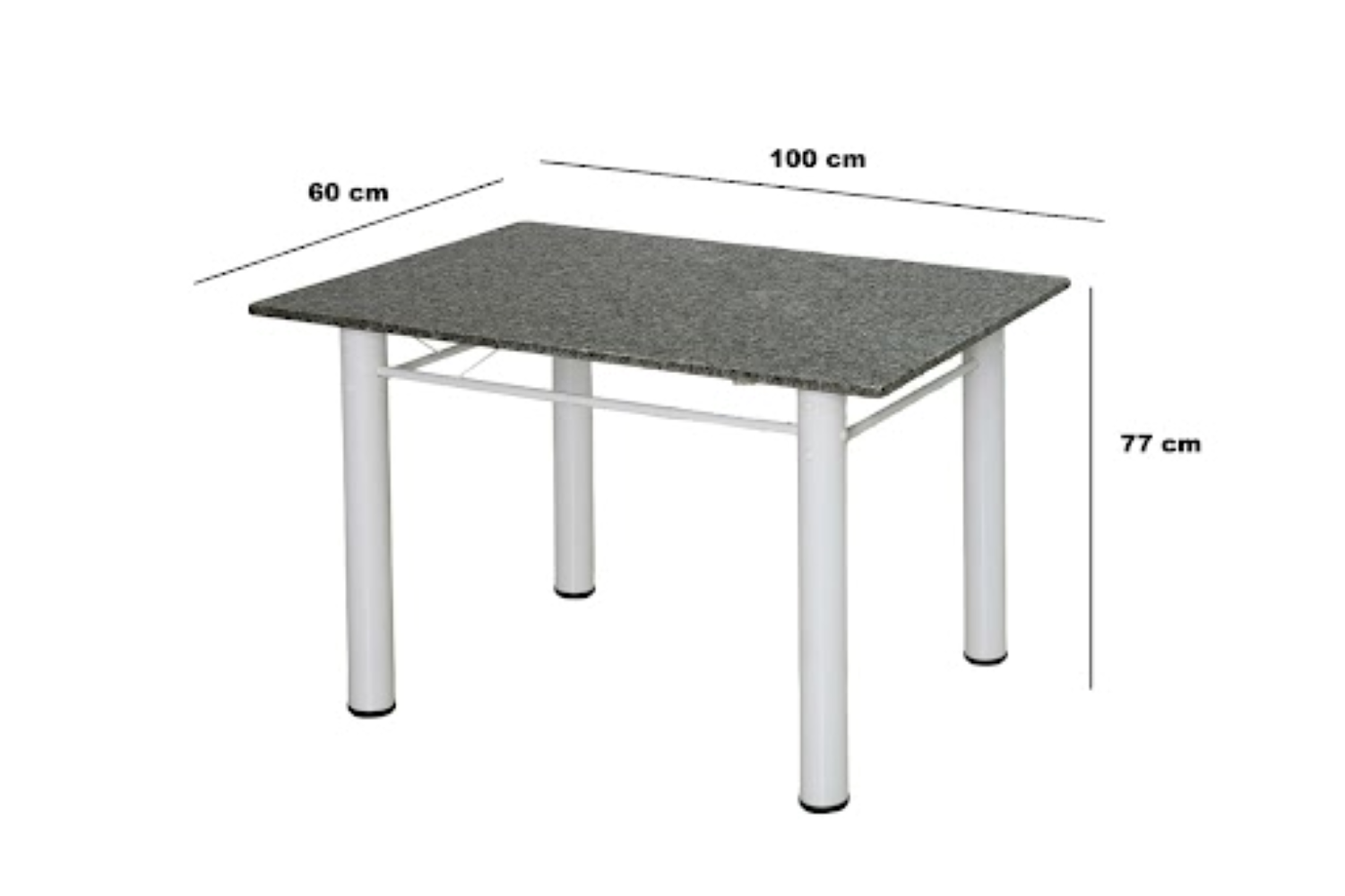 Conjunto Sala de Jantar Mesa Tampo Granito Retangular e 4 Cadeiras Monique - 4