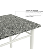 Conjunto Mesa de Jantar 4 Lugares Retangular em Aço com Tampo em Granito Monique Mescla - 8