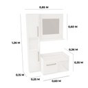 Ver imagem 3 de Armário de Banheiro com 03 Portas e 01 Nicho com Espelho Branco