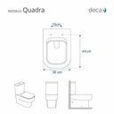 Ver imagem 5 de Assento Sanitario Poliester Quadra Creme para Vaso Deca