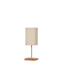 Ver imagem 1 de Abajur Ar Art. para Decoração Tradicional Imbuia Cup Tec Bege Ref 409 E27 Bivolt