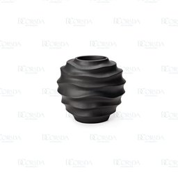 Vaso Ondas Decorativo Preto Médio em Cerâmica - 2