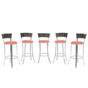 Ver imagem 1 de Banqueta Bistro para Bar, Cozinha, Balcão em Alumínio e Fibra Tc Zanutto 5 Unidades Argila