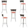 Banqueta Bistro para Bar, Cozinha, Balcão em Alumínio e Fibra Tc Zanutto 5 Unidades Argila - 5