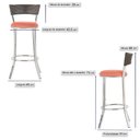 Ver imagem 2 de Banqueta Bistro para Bar, Cozinha, Balcão em Alumínio e Fibra Tc Zanutto 5 Unidades Argila