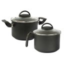 Ver imagem 2 de Jogo 2 Peças: 1 Leiteira e 1 Caçarola Antiaderente Preta