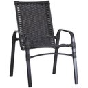 Ver imagem 5 de Jogo 4 Cadeiras Alumínio e Mesa Tampo Ripado 100cm Diâmetro para Área Jardim Varanda Piscina Emily