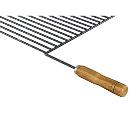 Grelha Barra Redonda Esmaltada Uruguaia Churrasco Reta 80x50 - 4