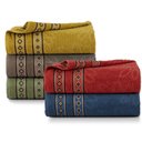 Ver imagem 1 de Kit 05 Toalhas de Banho Avulsas Amarelo, Marrom, Verde, Vermelho e Azul