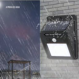 Kit 2 Luminárias Led Arandela Solar Luz Com Sensor De Presença Movimento Para Paredes Muros Quintais - 6
