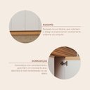 Ver imagem 7 de Balcão de Cozinha 2 Portas sem Gavetas 120cm com Rodapé sem Tampo 100% BP Organic Marrom/Nature/Sand