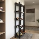 Ver imagem 5 de Sapateira com 3 Prateleiras para Quarto ou Hall de Entrada com Sapatas Plásticas Nos Pés - Preto