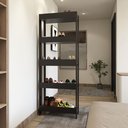 Ver imagem 3 de Sapateira com 3 Prateleiras para Quarto ou Hall de Entrada com Sapatas Plásticas Nos Pés - Preto