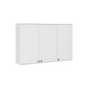 Ver imagem 1 de Armário Aéreo Milla 3 Portas Branco Mdf 120cm Carraro