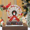Ver imagem 2 de Roda Gigante Natal Natalina Som Movimento LED Enfeite Natalino Papai Noel Cenario Decoraçao Estante