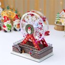 Ver imagem 3 de Roda Gigante Natal Natalina Som Movimento LED Enfeite Natalino Papai Noel Cenario Decoraçao Estante