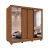 Guarda Roupa Casal 4 Portas com Reforço Metálico Espelho 6 Gavetas Portinari Prime - Imop: Cinamomo - 1