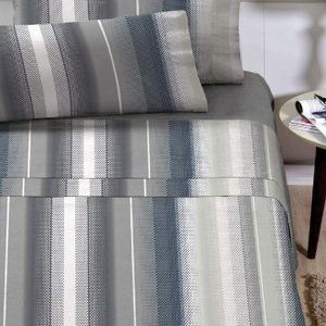 Jogo de Cama Casal 4 Peças 200 Fios Microtec Azul