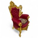 Ver mais imagens de Jogo de Sofá Clássico Vermelho com Dourado + Par de Poltronas 265x162x100cm