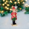 Escultura Natal Camundongo C Roupa Vermelha e Verde 25cm - 2