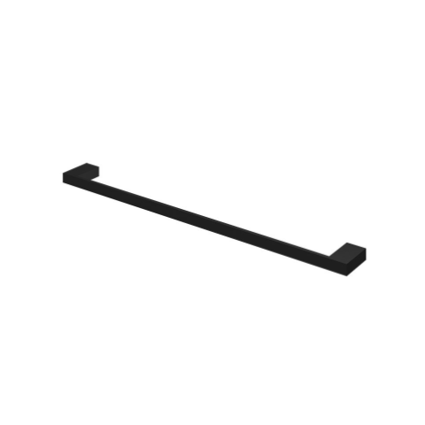 Porta Toalha Reto Longo 60cm Horus Preto Fosco 400bk450 Fani
