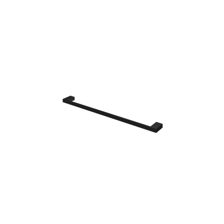 Porta Toalha Reto Longo 60cm Horus Preto Fosco 400bk450 Fani