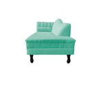 Ver imagem 5 de Recamier Decorativo Divã Amsterdã 147cm Lado Direito Veludo Acqua