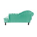 Ver imagem 6 de Recamier Decorativo Divã Amsterdã 147cm Lado Direito Veludo Acqua