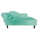 Ver imagem 3 de Recamier Decorativo Divã Amsterdã 147cm Lado Direito Veludo Acqua