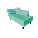 Ver imagem 4 de Recamier Decorativo Divã Amsterdã 147cm Lado Direito Veludo Acqua