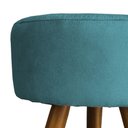 Ver imagem 2 de Kit 2 Puff Decorativo Redondo para Sala Quarto Penteadeira Pé Palito Castanho Suede Cores