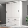 Guarda Roupa Casal Veneza Premium 2 Portas de Correr 6 Gavetas - Branco Branco - 1