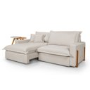 Ver imagem 6 de Sofá Retrátil Reclinável sem Caixa com Molas Ensacadas no Assento Tecido Linho Cru 2,00m