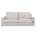 Ver imagem 5 de Sofá Retrátil Reclinável sem Caixa com Molas Ensacadas no Assento Tecido Linho Cru 2,00m