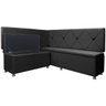 Conjunto Canto Alemão com Bau para Bar Lanchonete Cinza 125x160cm Sofa Store - 3