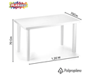 Ver imagem 5 de Mesa Retangular Plástica Piscina Praia Desmontável Branca Plasnew
