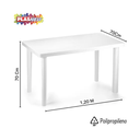 Ver imagem 5 de Mesa Retangular Plástica Piscina Praia Desmontável Branca Plasnew